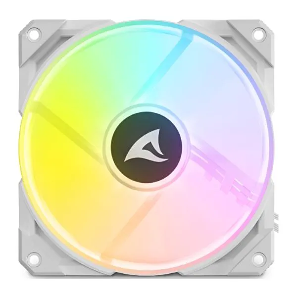 ABANICO GAMING RGB SHARKOON REBEL F50 PWM 1X12CM 4044951040162 BLANCO