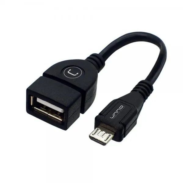 ADAPTADOR UNNO TEKNO MICRO USB OTG AD4201BK NEGRO