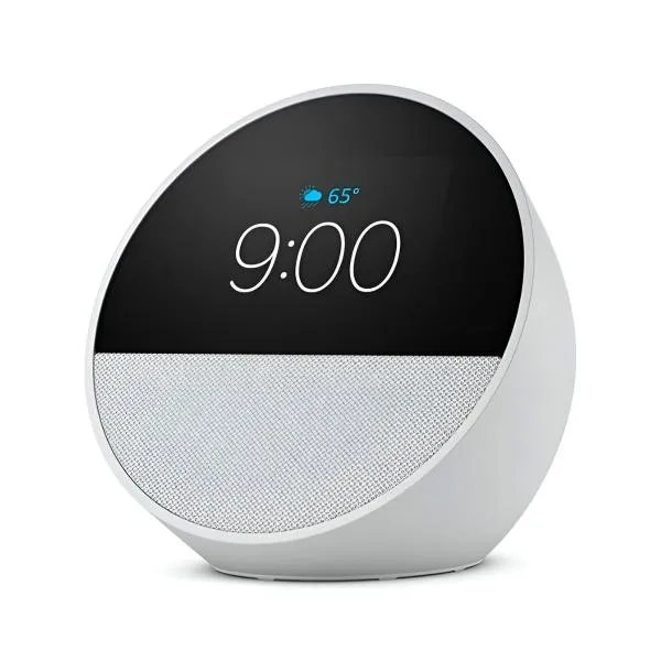 AMAZON ECHO SPOT 2024 CON RELOJ ALARMA Y ALEXA B0BFCBKXWLW BLANCO