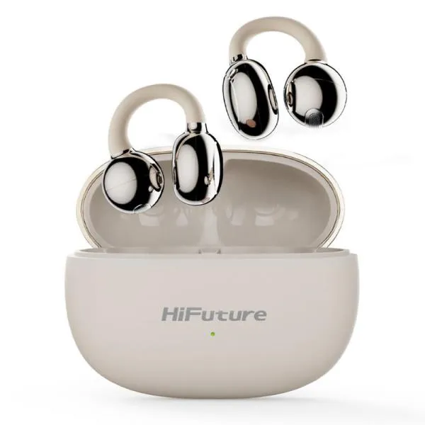 AUDIFONO HIFUTURE FLEXCLIP INALÁMBRICO BLUETOOTH IPX5 CON DISEÑO ERGONÓMICO CHAMPAGNE