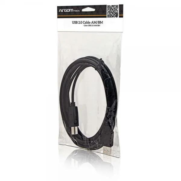 CABLE ARGOM USB PRINTER 2.0 AM/BM 6FT ARG-CB-0036