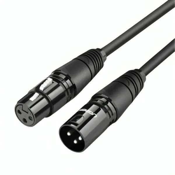 CABLE UGREEN AV130 CANON MACHO A HEMBRA EXTENSION MICROFONO 5M 20712 NEGRO