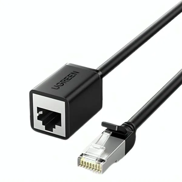 CABLE UTP UGREEN NW112 CAT 6 F/UTP RJ45 MACHO A HEMBRA 0.5 M 11278 NEGRO
