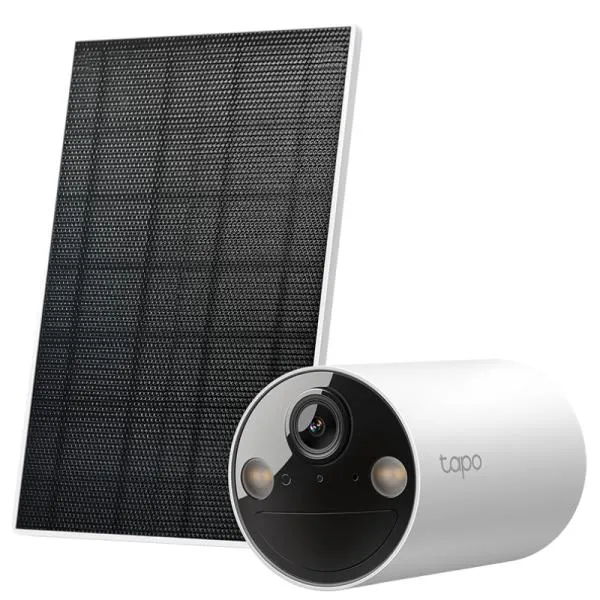 CAMARA TP LINK TAPO C410 KIT(US) 2K 3MP STARLIGHT CMOS LENTE FOCAL 850NM IR CON PANEL SOLAR BLANCO