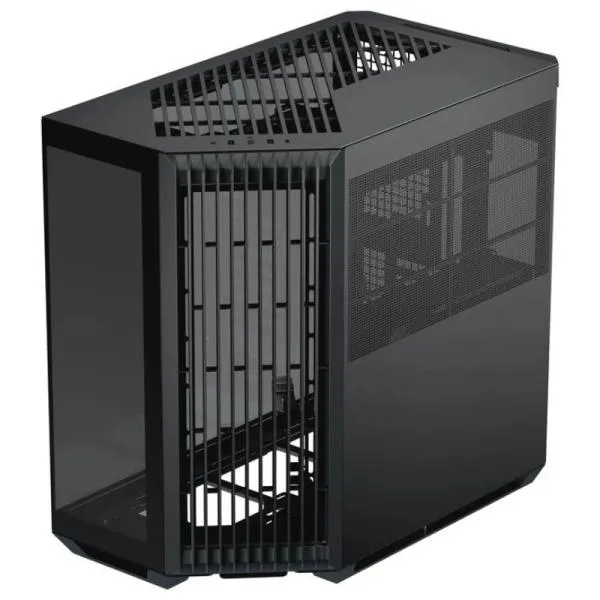 CASE APNX V1-BK-V1 MID TOWER SIN VENTILACIÓN INCLUIDA CON VIDRIO LATERAL Y MALLA FRONTAL ANGULADA APCM-VI01003.11 NEGRO