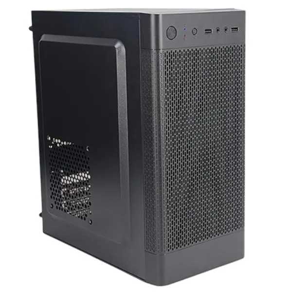 CASE CM05Q1RA001C MINI TOWER SIN VENTILACIÓN INCLUIDA CON PANEL LATERAL Y CON FUENTE DE PODER 600W NEGRO