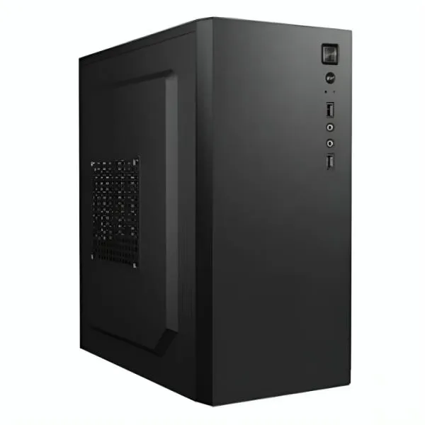 CASE CM15KTRA001C MINI TOWER SIN VENTILACIÓN INCLUIDA CON PANEL LATERAL Y CON FUENTE DE PODER 600W NEGRO