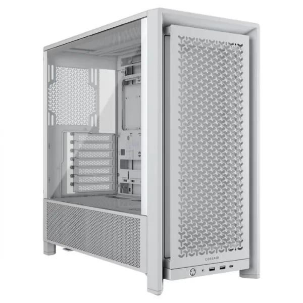 CASE CORSAIR FRAME 4000D MID TOWER CON VIDRIO LATERAL Y MALLA FRONTAL CC-9011291-WW BLANCO
