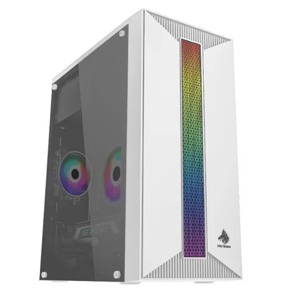 CASE GAMING EAGLE WARRIOR CM16KTRA002C MINI TOWER VENTILADOR 1 DE 120MM CON ACRILICO BLANCO