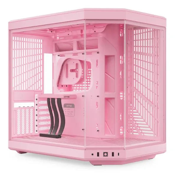 CASE GAMING  HYTE Y70 MID TOWER SIN VENTILACIÓN INCLUIDA CON VIDRIO FRONTAL Y LATERAL CS-HYTE-Y70-SM ROSADO