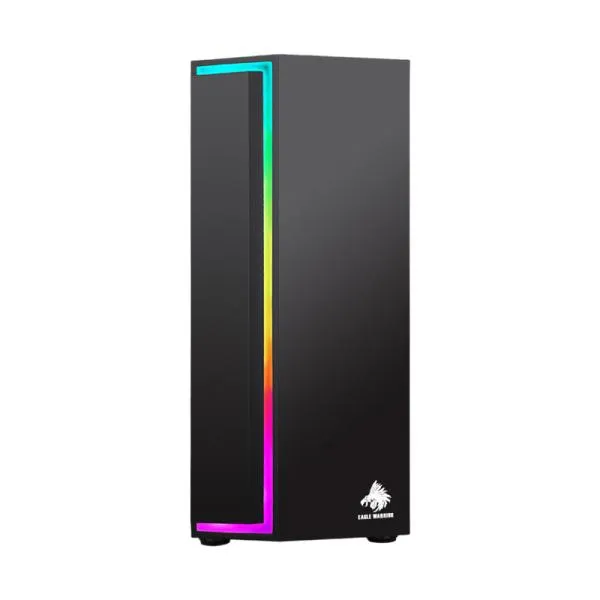 CASE GAMING RGB EAGLE WARRIOR CG33RXRA001C VENTILADORES 3 DE 120MM CON VIDRIO LATERAL Y TIRA RGB NEGRO