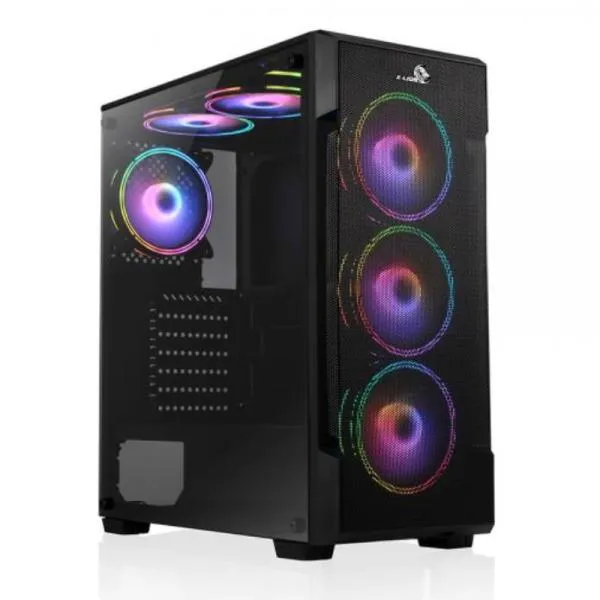 CASE GAMING  X-LION H2-520 TEMPERED  GLASS SIDE PANEL USB2.0*2 + USB3.0*1 + HD AUDIO + 3 FAN