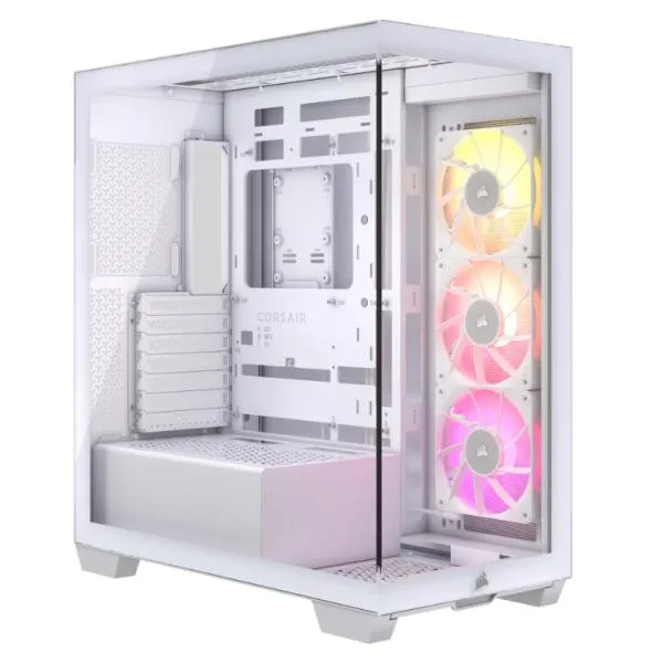 CASE RGB CORSAIR ICUE LINK 3500X WHITE MID TOWER VENTILADORES 3 DE 120MM CON VIDRIO LATERAL Y FRONTAL CC-9011281-WW BLANCO
