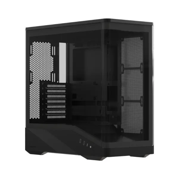 CASE RGB FORMULA V LINE CRYSTAL U9 PA MID TOWER SIN ABANICOS INCLUIDOS VIDRIO TEMPLADO LATERAL SIN FUENTE DE PODER 4711401666370 NEGRO