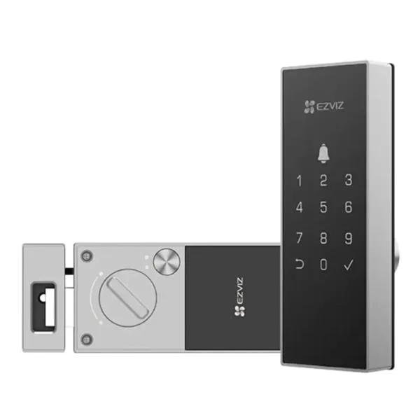 CERRADURA INTELIGENTE EZVIZ CS-DL03-R100-WBCP-GR (O-STD) (E) CODIGO WIFI 2.4 GHZ APP 310500548 NEGRO