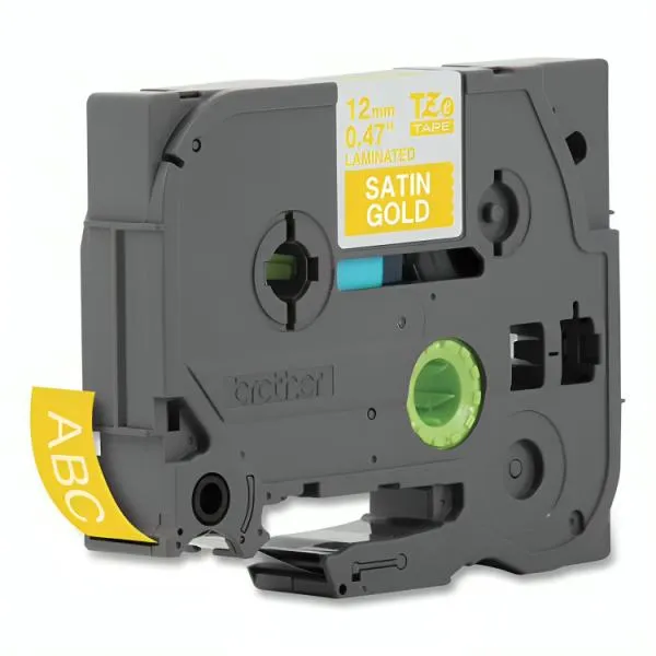 CINTA BROTHER TZE-MQ835G BLANCO SOBRE DORADO DE 12MM PARA P-TOUCH 5M BLANCO/DORADO