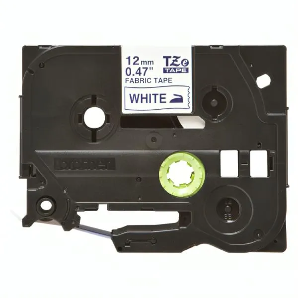 CINTA BROTHER TZEFA3G 12MM X 3M COMPATIBLE CON P-TOUCH AZUL SOBRE BLANCO TELA