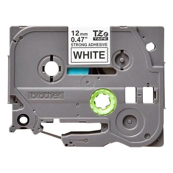 CINTA BROTHER TZES231 ADHESIVO EXTRA FUERTE 12MM NEGRO/BLANCO