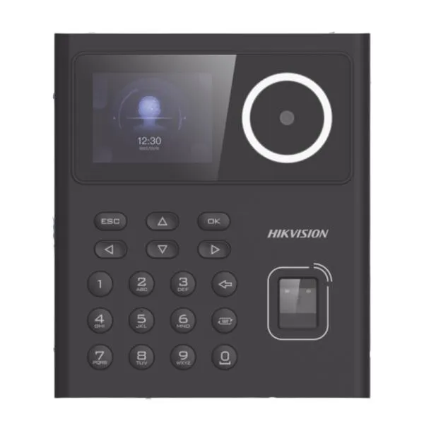 CONTROL DE ACCESO FACIAL HIKVISION DS-K1T320MFWX-B(O-STD)/S TECLADO NUMÉRICO LECTOR DE HUELLA CÁMARA 2 MP ETHERNET / WIFI 2.4 GHZ 302923170