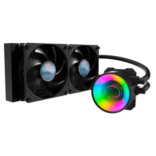 ENFRIAMIENTO LIQUIDO RGB COOLER MASTER MASTERLIQUID  ML240 MIRROR ARGB AIO 240MM MLX-D24M-A18PK-R1 NEGRO