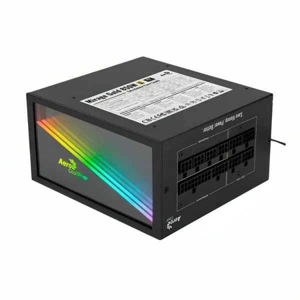 FUENTE DE PODER AEROCOOL MIRAGE GOLD 850W 80 PLUS GOLD FULL MODULAR ATX ACPG-MF85FUC.11 NEGRO