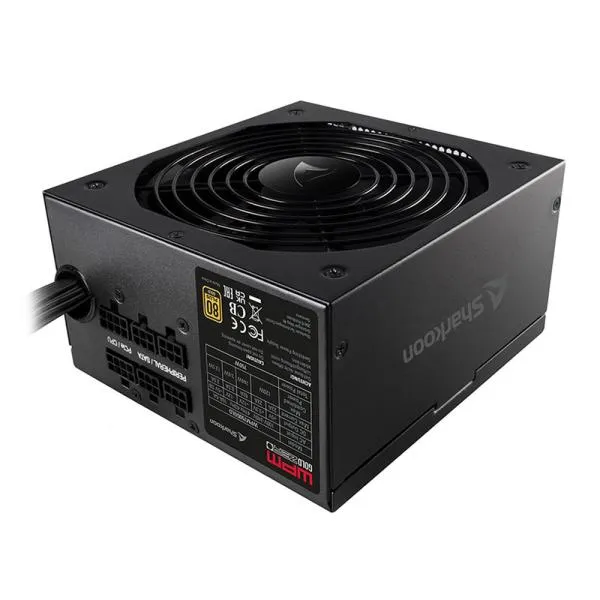 FUENTE DE PODER SHARKOON SHARK WPM GOLD ZERO 750W 80 PLUS GOLD SEMI MODULAR ATX 2.3 4044951026562 NEGRO