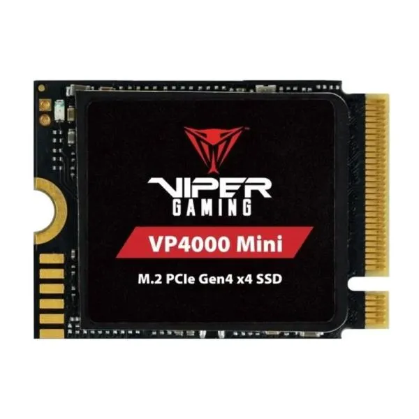 HD INTERNO SOLIDO 500GB PATRIOT VP4000 MINI VIPER GAMING M.2 2230 PCIE GEN4 X4 NVME 5000MB/S / 3500MB/S NEGRO