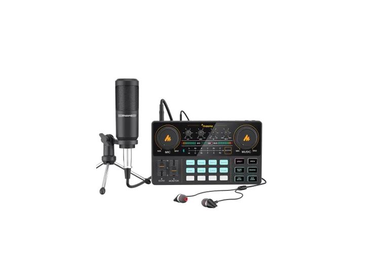 INTERFAZ DE AUDIO MAONO AU-AM200 S1 CON MICROFONO BLUETOOTH USB C NEGRO