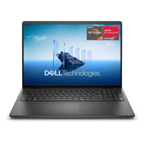 LAPTOP DELL DC16255 16 PULG TOUCH AMD RYZEN 7 250 16GB DDR5 512GB SSD AMD RADEON GRAPHICS WIFI 6/BLUETOOTH/CÁMARA HD W11 HOME NEGRO