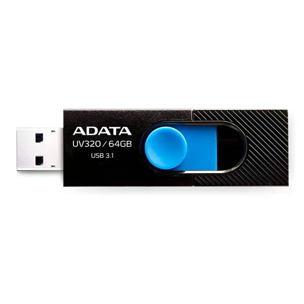 MEMORIA USB 64GB ADATA UV320 USB-A / USB-C 3.2 GEN 1 AUV320-64G-RBKBL NEGRO / AZUL