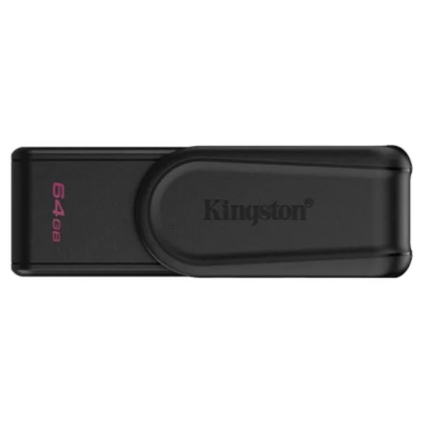 MEMORIA USB 64GB KINGSTON DATA TRAVELER EXODIA S USB-A  3.2 GEN 1 CON TAPA GIRATORIA DTXS/64GB NEGRO