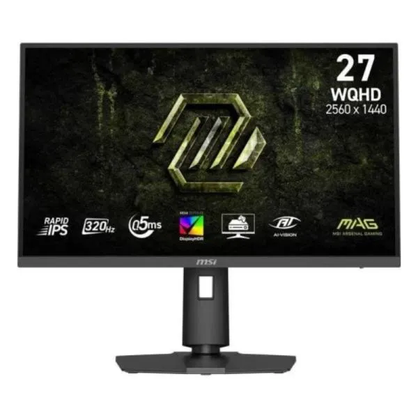 MONITOR GAMING MSI MAG 274QPF X32 27 PULG PLANA 2560 X 1440 320HZ 9S6-3CE49H-076 NEGRO