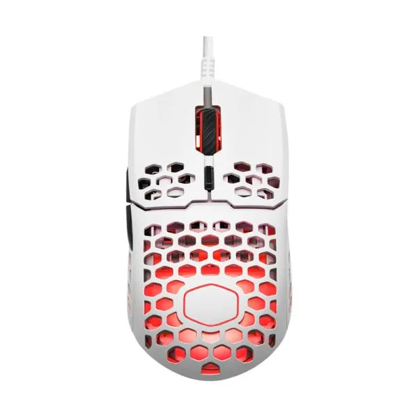 MOUSE GAMING RGB COOLER MASTER MM711 ALÁMBRICO USB 16000 DPI ULTRALIGERO MM-711-WWOL1 BLANCO