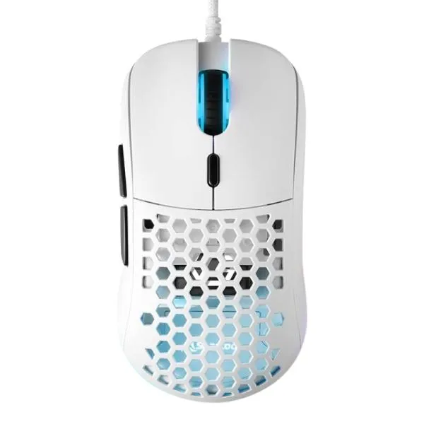 MOUSE GAMING RGB SHARKOON LIGHT 180 ALÁMBRICO USB 12000 DPI 4044951031092 BLANCO