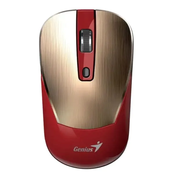 MOUSE GENIUS NX-7125 INALAMBRICO CON RECEPTOR 1200DPI 31030044403 DORADO/ROJO