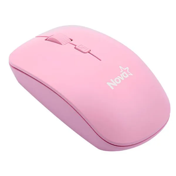 MOUSE NOVA MAH13400002C INALAMBRICO 800/1200/1600 DPI ROSADO