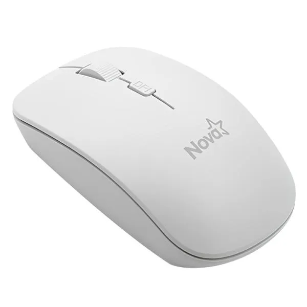 MOUSE NOVA MAH13400003C INALAMBRICO 800/1200/1600 DPI BLANCO