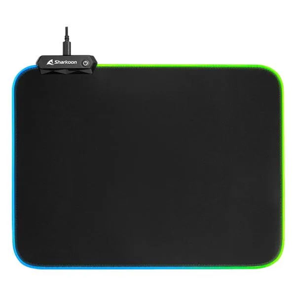 MOUSE PAD GAMING SHARKOON 1337 V2 XL TEXTIL Y GOMA 4044951029952 NEGRO