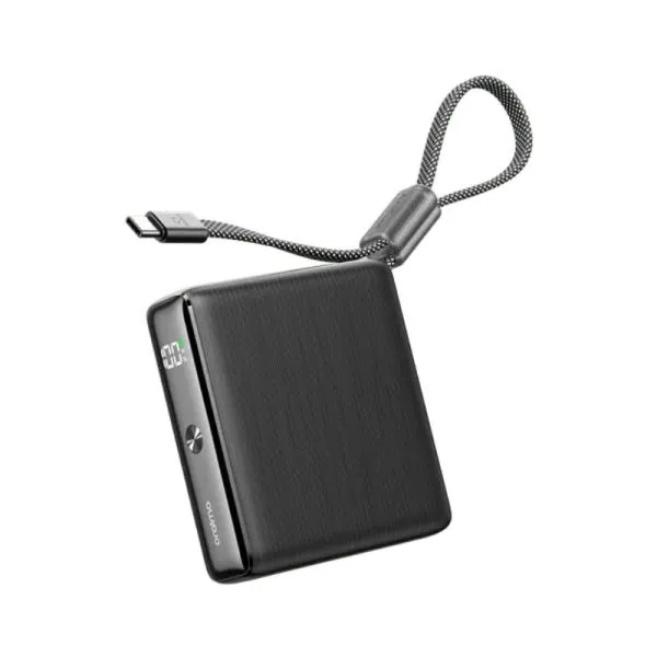 POWER BANK ORAIMO POGRAPHITE OPB-7103C 10000 MAH CARGA RÁPIDA BIDIRECCIONAL DE 22.5 W CABLE USB-C INTEGRADO Y CARGA DE 3 DISPOSITIVOS NEGRO