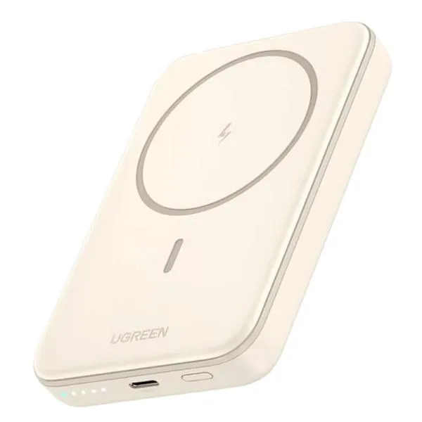 POWER BANK UGREEN PB561 10000MAH INALÁMBRICO MAGNÉTICO USB-C 20W QI 15W DISPLAY LCD 25208 BEIGE