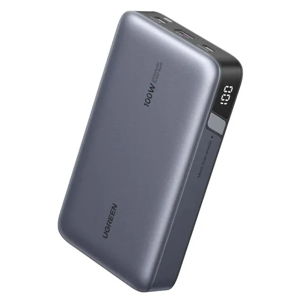 POWER BANK UGREEN PB720 NEXODE 20000MAH USB-C / USB-A PANTALLA LED CARGA RÁPIDA 100W 25188 GRIS