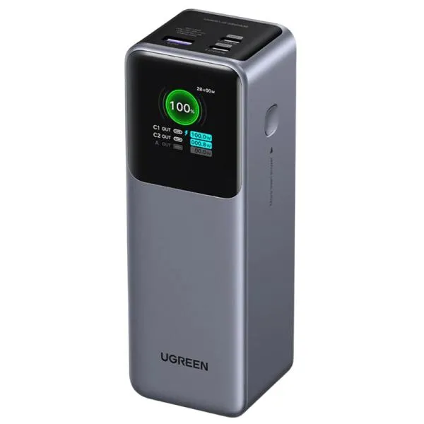 POWER BANK UGREEN PB722 NEXODE 25000MAH PANTALLA TFT CARGA RÁPIDA 200W 35525B GRIS