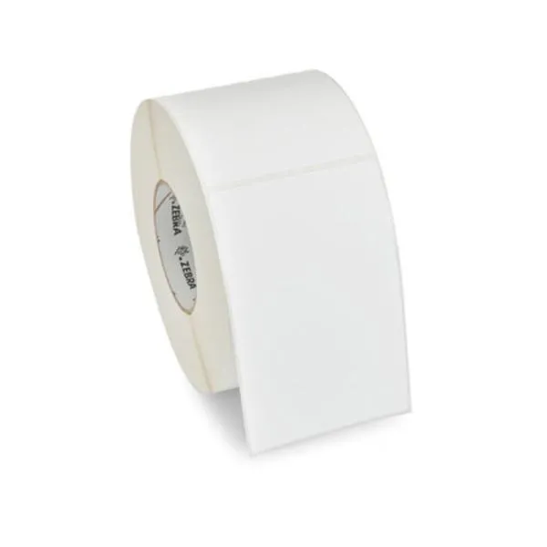 ROLLO DE ETIQUETA ZEBRA Z-ESSENTIALS 540T 4 PULG X 6 PULG NUCLEO 1 PULG 5.1 PULG OD CON PERFORACION 612 ETIQUETAS/ROLLO 10043289