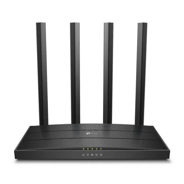 ROUTER TP LINK ARCHER C80 DUAL BAND 2.4/5 GHZ 1900 MBPS WIFI 5 MU MIMO PUERTOS WAN / LAN NEGRO