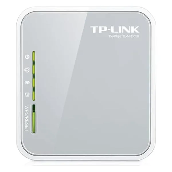 ROUTER TP LINK TL MR3020(EU) 2.4 GHZ N150 3G 4G USB AP TRAVEL ROUTER PUERTOS WAN/LAN GRIS/BLANCO