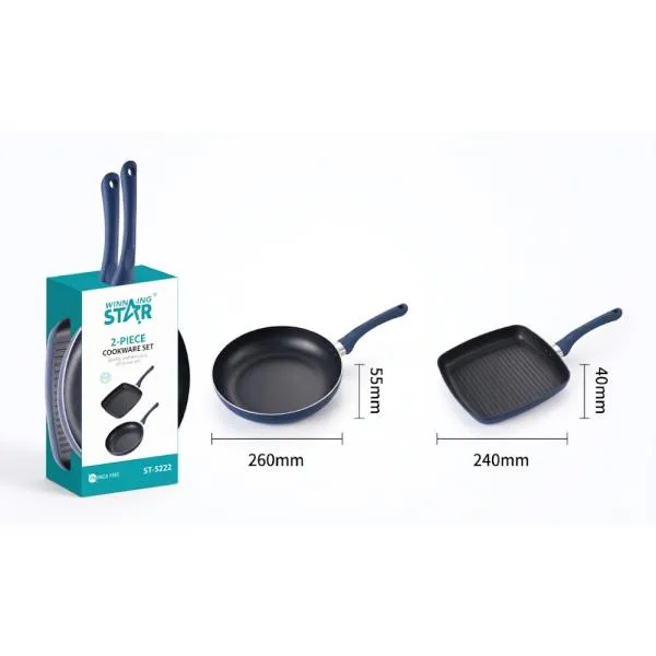 SET DE SARTENES WINNING STAR ST-5222 ALUMINIO 2 PIEZAS GUO-1767-WST-18642 AZUL