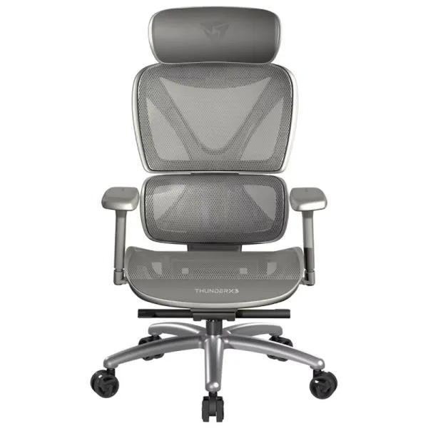 SILLA EJECUTIVA THUNDERX3 XTC MESH CUERO SINTÉTICO MULTIAJUSTABLE TEGC-3054104.41 GRIS