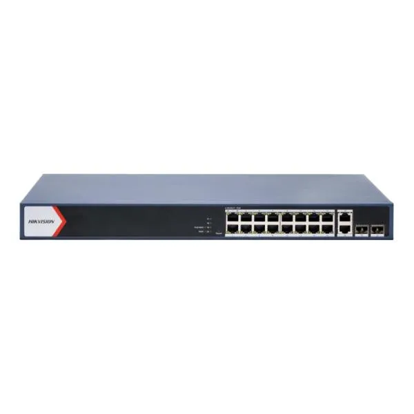 SWITCH HIKVISION DS-3E1520P-EI/M(O-STD) 16 PUERTOS GIGABIT POE/2 PUERTOS GIGABIT RJ45/2 PUERTOS FIBRA GIGABIT 10/100/1000 MBPS ADMINISTRABLE 301803788 NEGRO