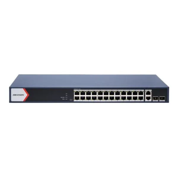 SWITCH HIKVISION DS-3E1528P-EI/M(O-STD) 24 PUERTOS GIGABIT POE/2 PUERTOS GIGABIT RJ45/2 PUERTOS FIBRA GIGABIT 10/100/1000 MBPS ADMINISTRABLE 301803789 NEGRO
