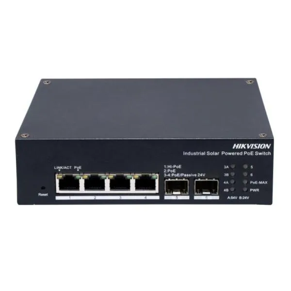 SWITCH HIKVISION DS-3T1506HP-EI-UPS(O-STD) 4 PUERTOS GIGABIT POE / 2 PUERTOS SFP GIGABIT 10/100/1000 MBPS ADMINISTRABLE 301803431